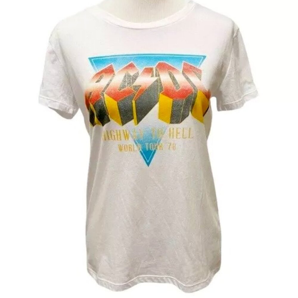 NWT AC⚡️DC Highway To Hell Tee World Tour 78 White S